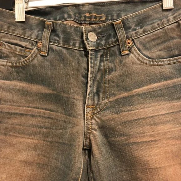 7 For All Mankind Jeans Seven Boot Leg Low Rise Waist Sz 28 #184 - Picture 2 of 7